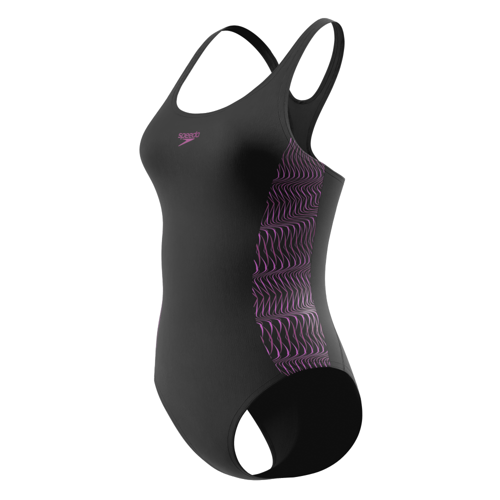 Placement Muscleback Damen Badeanzug | Schwarz