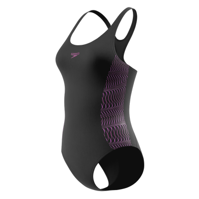 Placement Muscleback Damen Badeanzug | Schwarz