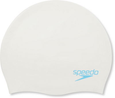 Plain Moulded Silicone Badekappe | Weiss